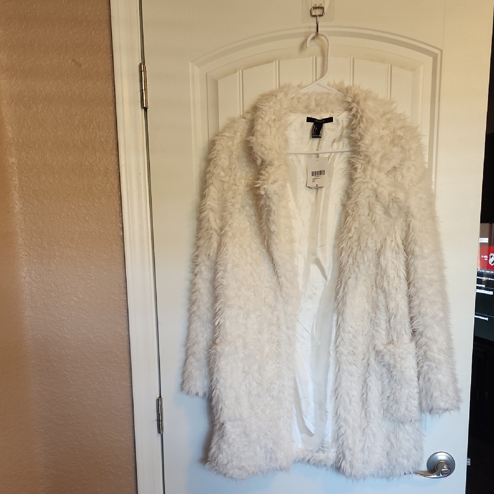 Forever 21 Cream Teddy Jacket